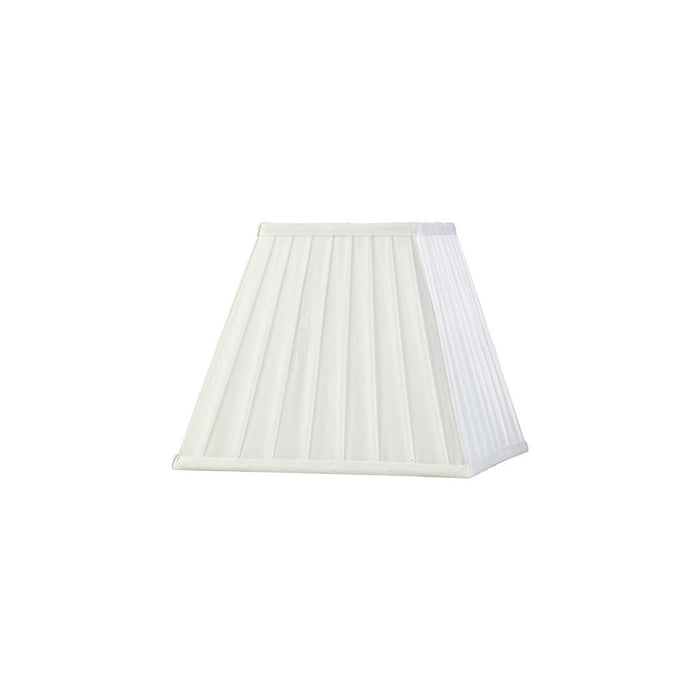 Diyas Leela Square Pleated Fabric Shade White 138/250mm x 206mm • ILS20232