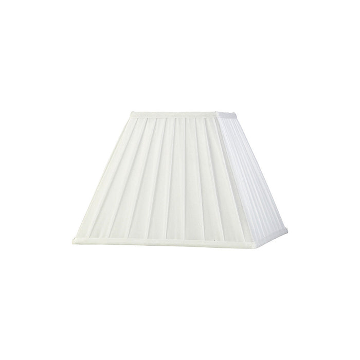 Diyas Leela Square Pleated Fabric Shade White 150/300mm x 225mm • ILS20233