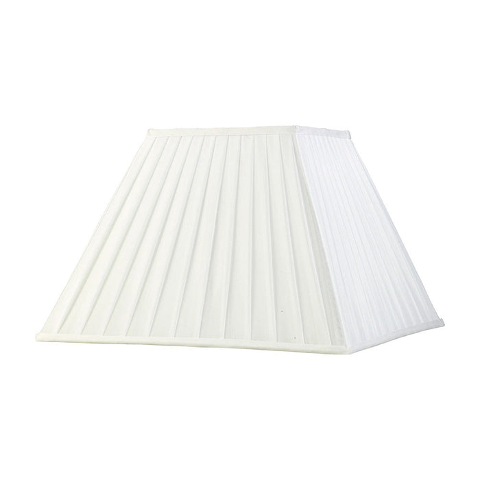 Diyas Leela Square Pleated Fabric Shade White 200/400mm x 275mm • ILS20235