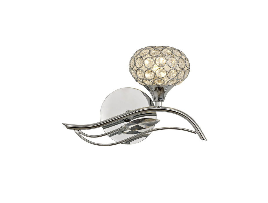 Diyas Leimo Wall Lamp Switched 1 Light G9 Right Polished Chrome/Crystal • IL30951/R