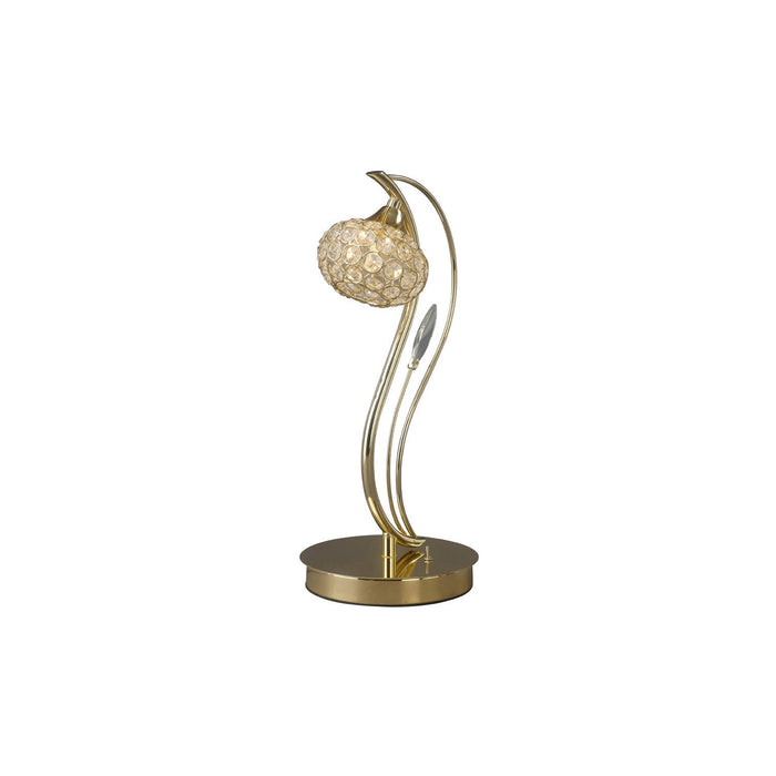 Diyas Leimo Table Lamp 1 Light G9 French Gold/Crystal • IL30969