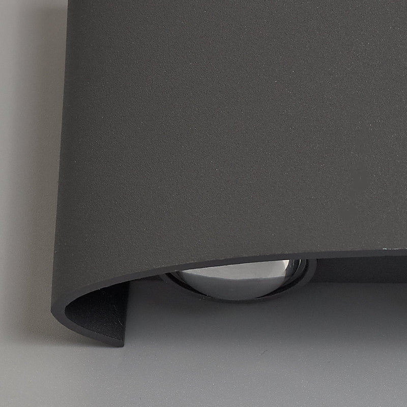 Deco Leoni Up & Downward Lighting Wall Light, 6W LED 3000K, Anthracite, 500lm, IP54, 3yrs Warranty • D0451