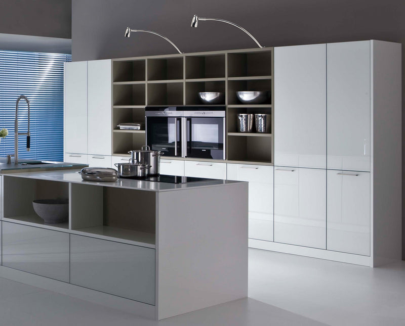 Deco Lex (Set Of 2) Over Cabinet 1 Light GU10 With Adjustable Head And 2m Cable c/w BS Plug Satin Nickel • D0211