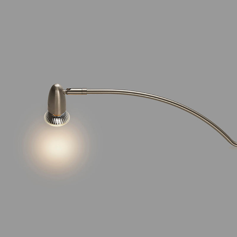 Deco Lex (Set Of 2) Over Cabinet 1 Light GU10 With Adjustable Head And 2m Cable c/w BS Plug Satin Nickel • D0211