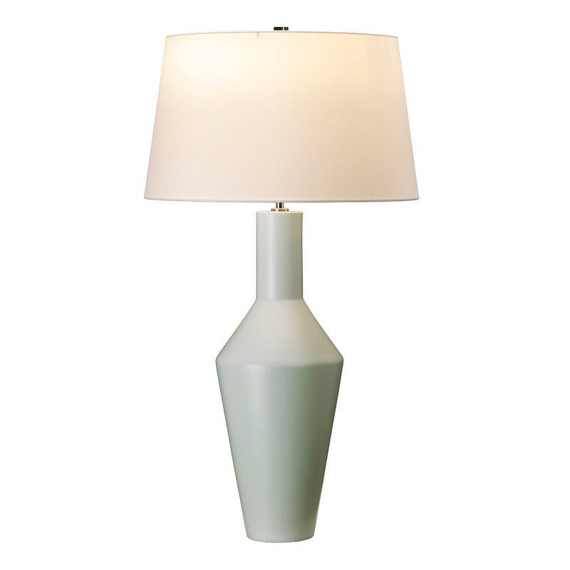 Elstead Lighting LEYTON-TL Leyton Single Light Table Lamp Complete With Ivory Polycotton Shade