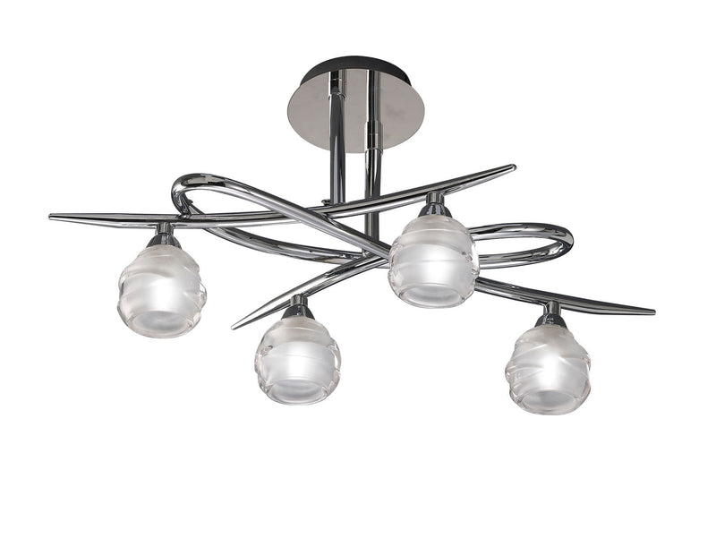 Mantra M1803 Loop Ceiling 4 Light G9 ECO, Polished Chrome • M1803