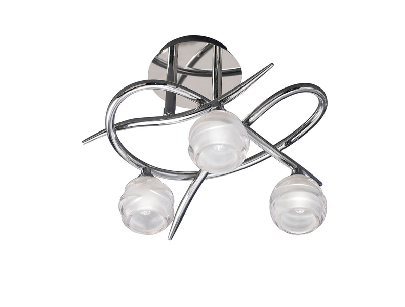 Mantra M1804 Loop Ceiling 3 Light G9 ECO, Polished Chrome • M1804