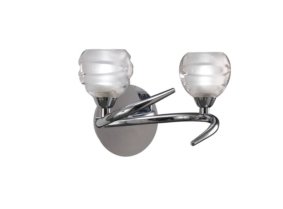 Mantra M1805/S Loop Wall Lamp Switched 2 Light G9 ECO, Polished Chrome • M1805/S