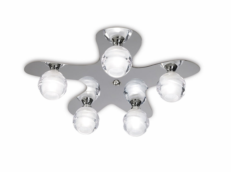 Mantra M1809 Loop Ceiling 5 Light G9 ECO, Polished Chrome • M1809