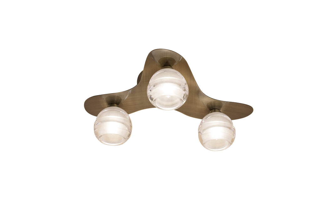 Mantra M1828 Loop Ceiling 3 Light G9 ECO, Antique Brass • M1828