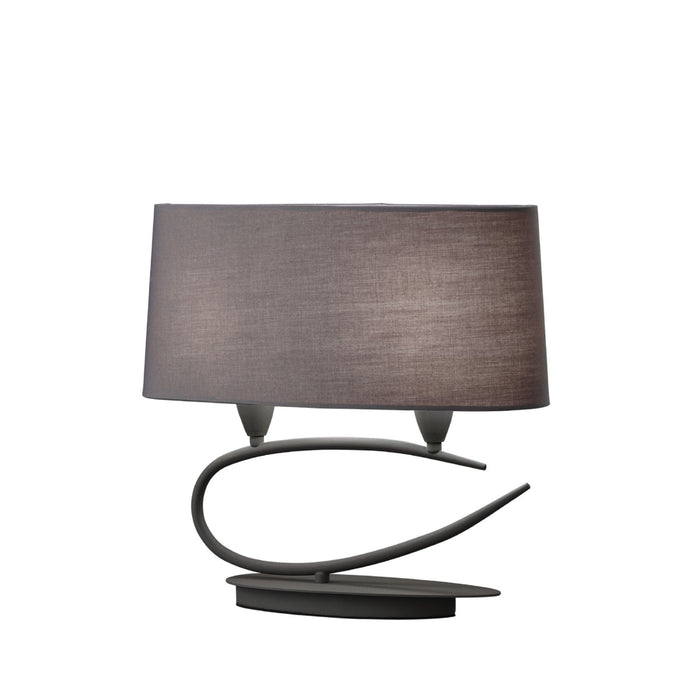 Mantra M3683 Lua Table Lamp 2 Light E27, Ash Grey With Ash Grey Shades • M3683