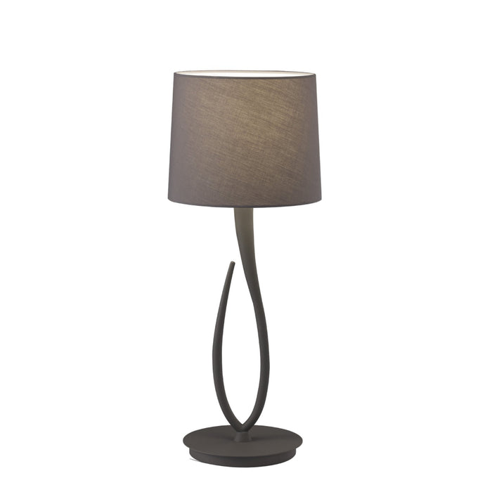 Mantra M3688 Lua Table Lamp 1 Light E27, Large Ash Grey With Ash Grey Shade • M3688