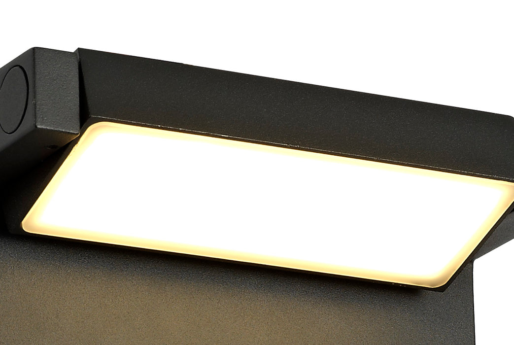 Regal Lighting SL-2113 1 Light Adjustable LED Outdoor Wall Light Graphite Black IP54