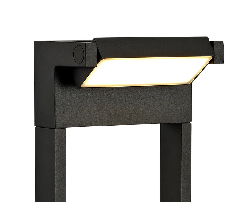 Regal Lighting SL-2112 1 Light LED Short Outdoor Post Light Graphite Black IP54