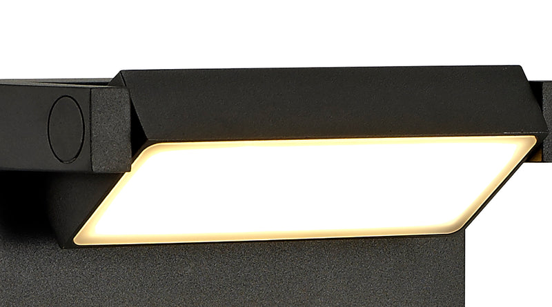 Regal Lighting SL-2112 1 Light LED Short Outdoor Post Light Graphite Black IP54