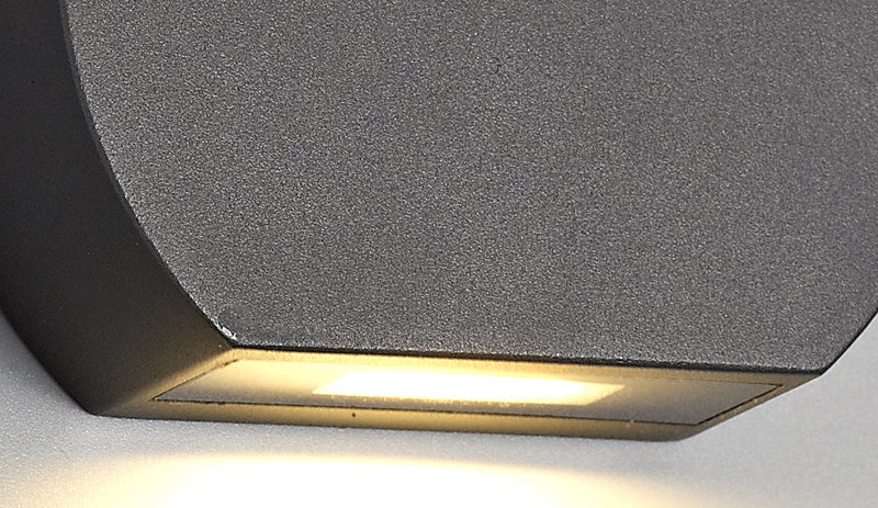 Deco Lucina Wall Light 3W LED 3000K, Anthracite, 270lm, IP54, 3yrs Warranty • D0471