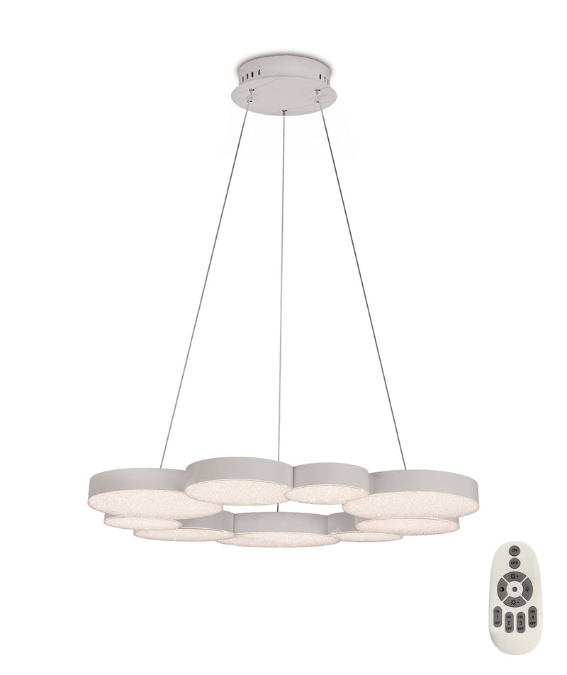 Mantra M5760 Lunas Pendant 80cm Diameter 76W LED 3000K, 3700lm, RF Remote Control White, 3yrs Warranty • M5760