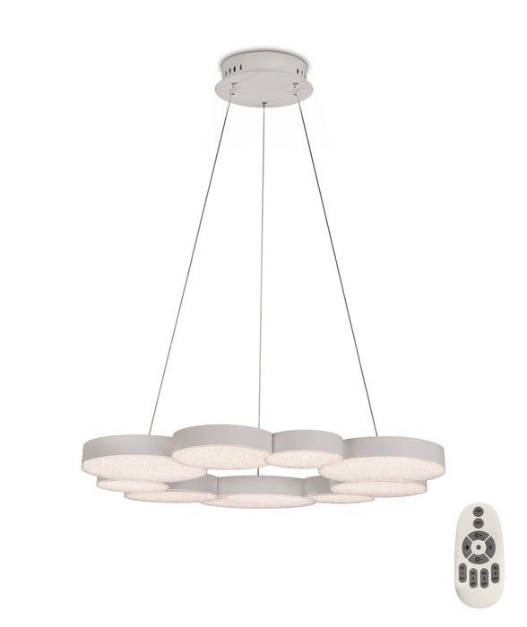 Mantra M5760 Lunas Pendant 80cm Diameter 76W LED 3000K, 3700lm, RF Remote Control White, 3yrs Warranty • M5760