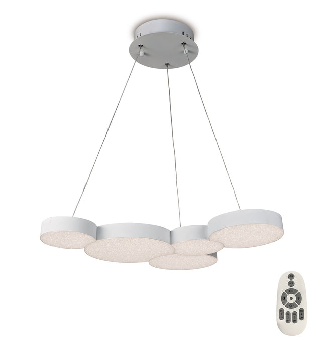 Mantra M5762 Lunas Pendant 63.5cm x 46.3cm 43W LED 3000K, 2120lm, RF Remote Control White, 3yrs Warranty • M5762