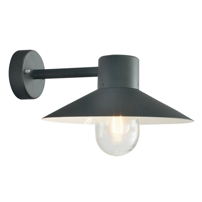black outdoor wall light