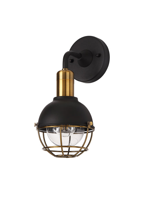 Regal Lighting SL-1614 1 Light Outdoor Wall Light Matt Black & Brushed Bronze IP65