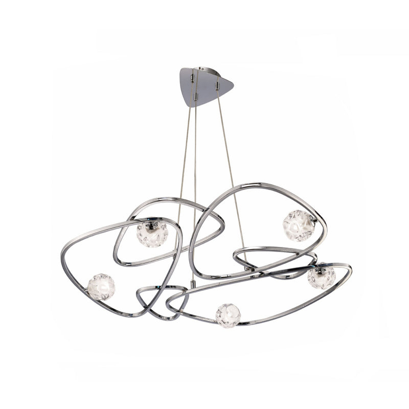 Mantra M5011 Lux Pendant 5 Light G9, Polished Chrome • M5011