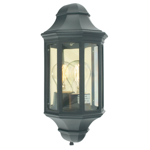 black outdoor wall light