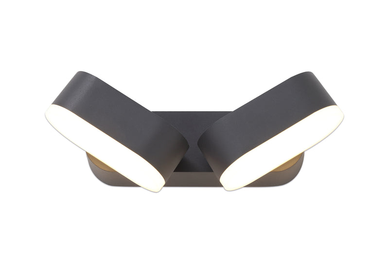 Regal Lighting SL-2085 2 Light Outdoor LED Wall Light Anthracite IP54