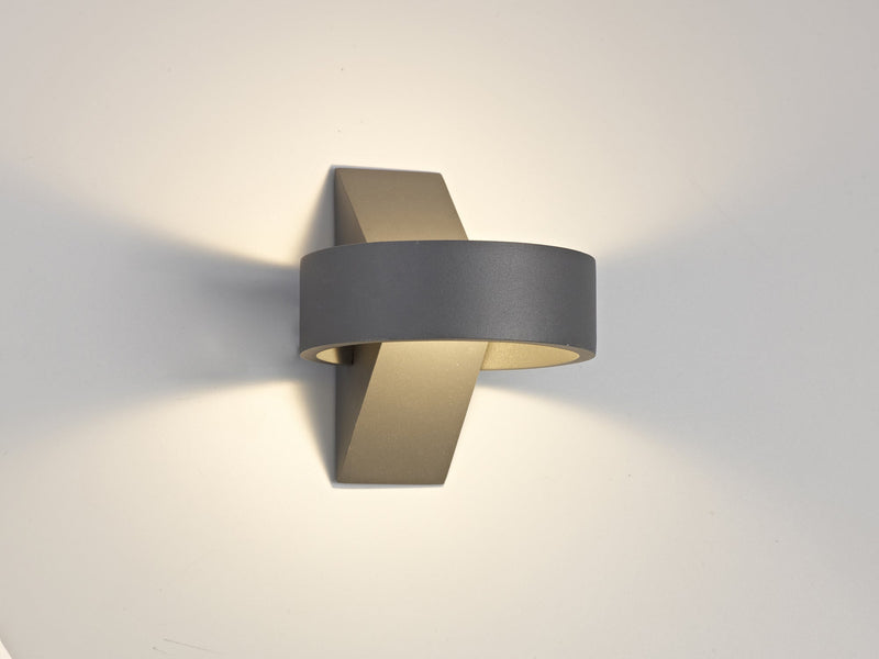 Deco Maite Up & Downward Lighting Wall Light, 6W LED 3000K, Anthracite, 520lm, IP54, 3yrs Warranty • D0453