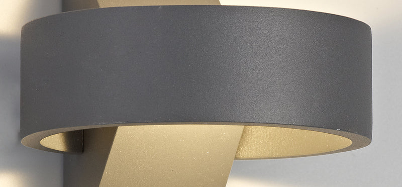 Deco Maite Up & Downward Lighting Wall Light, 6W LED 3000K, Anthracite, 520lm, IP54, 3yrs Warranty • D0453