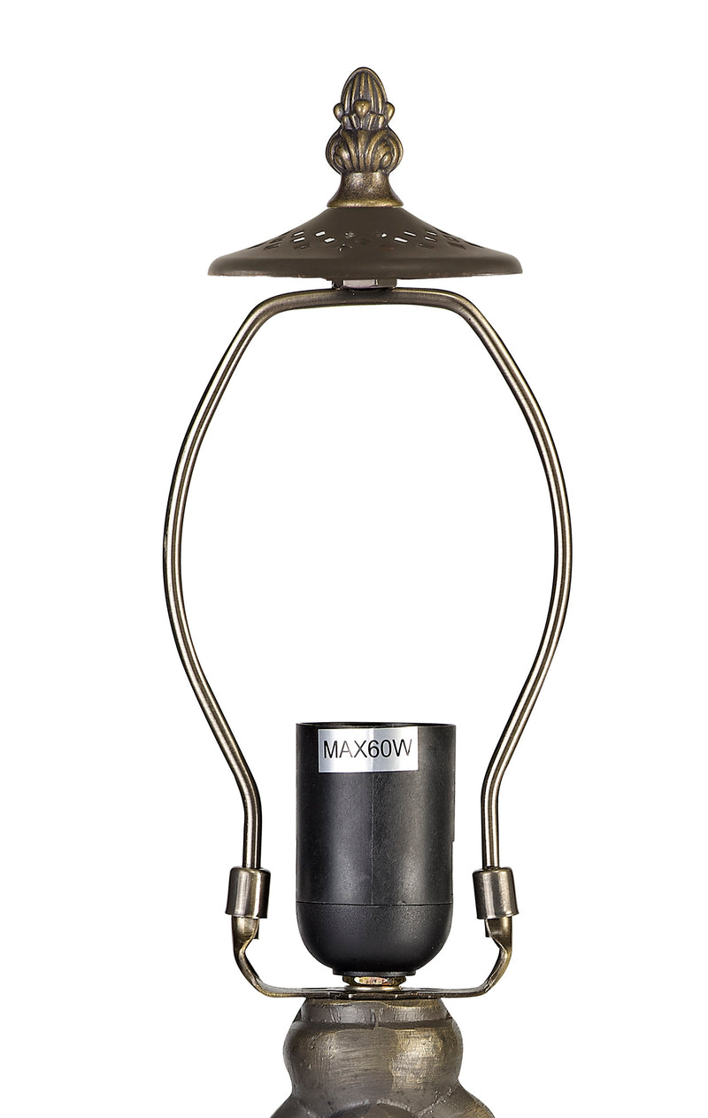 Regal Lighting SL-2018 1 Light Curved Tiffany Table Lamp Base Only Aged Antique Brass 47.5cm