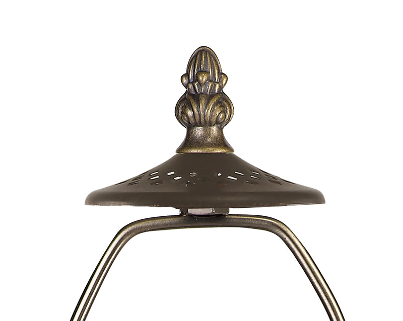 Regal Lighting SL-2018 1 Light Curved Tiffany Table Lamp Base Only Aged Antique Brass 47.5cm