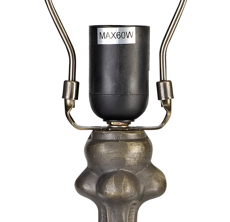 Regal Lighting SL-2018 1 Light Curved Tiffany Table Lamp Base Only Aged Antique Brass 47.5cm