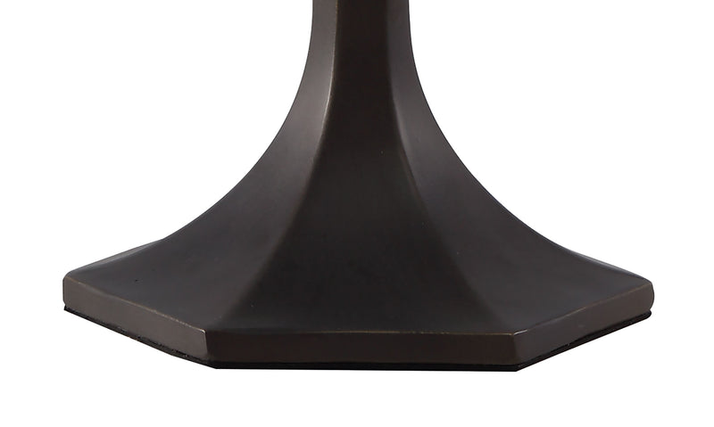 Regal Lighting SL-2017 1 Light Octagonal Tiffany Table Lamp Base Only Aged Antique Brass 48cm