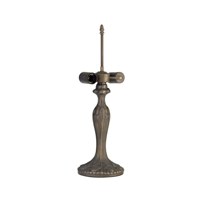 Regal Lighting SL-2015 2 Light Curved Tiffany Table Lamp Base Only Aged Antique Brass 56cm