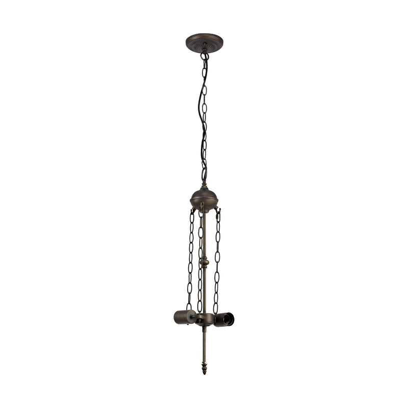 Regal Lighting SL-2008 2 Light Uplighter Ceiling Pendant Only Aged Antique Brass