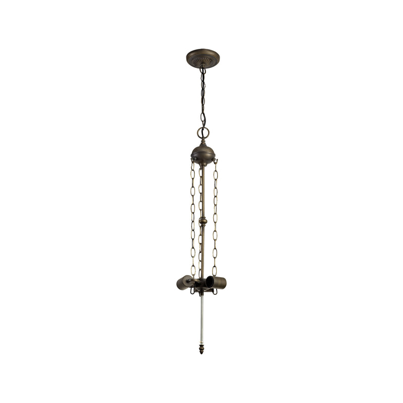 Regal Lighting SL-2007 3 Light Uplighter Ceiling Pendant Only Aged Antique Brass