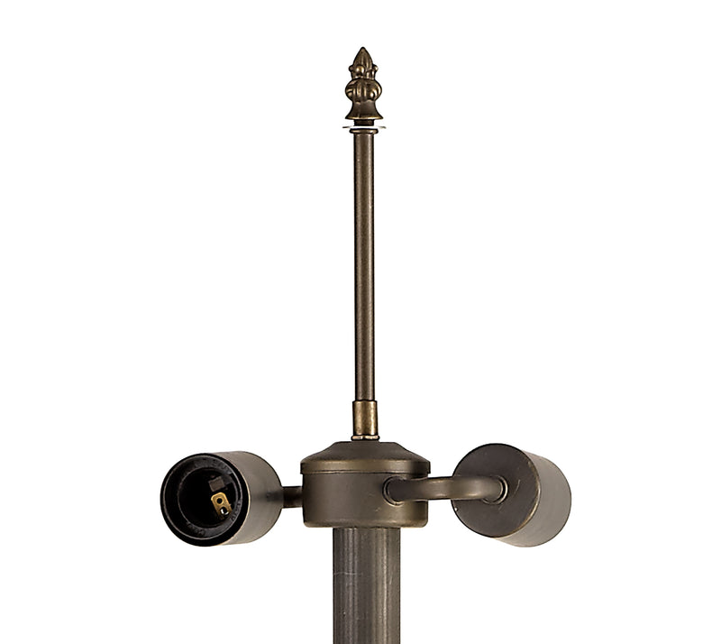 Regal Lighting SL-2006 2 Light Octagonal Tiffany Floor Lamp Aged Antique Brass Base Only