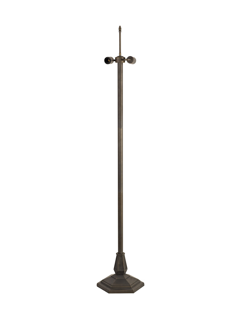 Regal Lighting SL-2006 2 Light Octagonal Tiffany Floor Lamp Aged Antique Brass Base Only