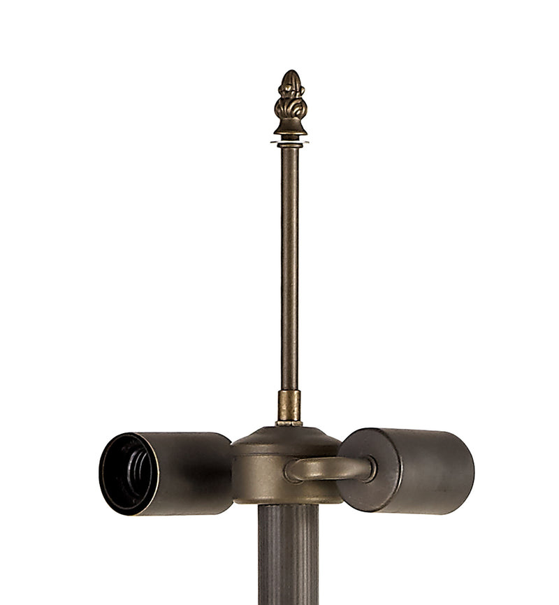 Regal Lighting SL-2005 2 Light Leaf Tiffany Floor Lamp Aged Antique Brass Base Only