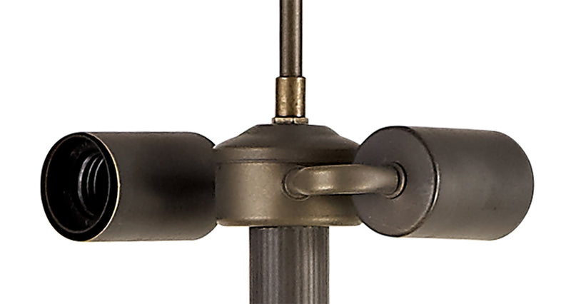 Regal Lighting SL-2005 2 Light Leaf Tiffany Floor Lamp Aged Antique Brass Base Only