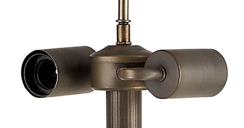 Regal Lighting SL-2004 2 Light Steeped Tiffany Floor Lamp Aged Antique Brass Base Only