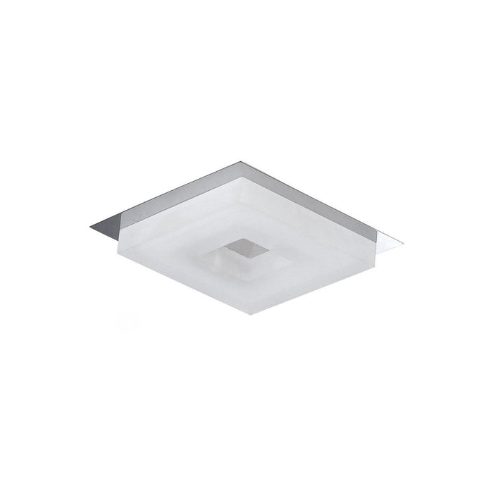 Mantra M8231 * Marcel Recessed Down Light 6W LED Square 3000K IP44, 550lm, Polished Chrome/Frosted Acrylic, Cut Out: 70mm, 3yrs Warranty • M8231