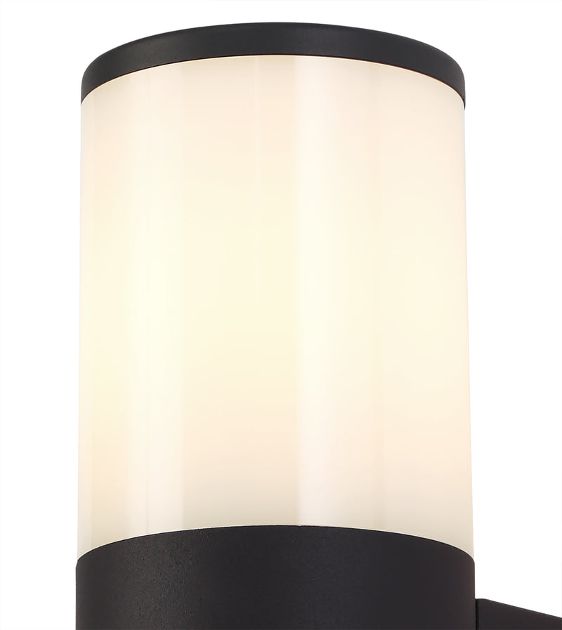 Regal Lighting SL-1689 1 Light Outdoor Wall Light Anthracite With Opal Diffuser IP54