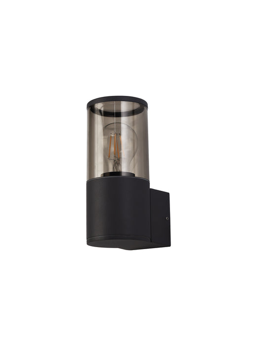 Regal Lighting SL-1688 1 Light Outdoor Wall Light Anthracite With Smoked Diffuser IP54