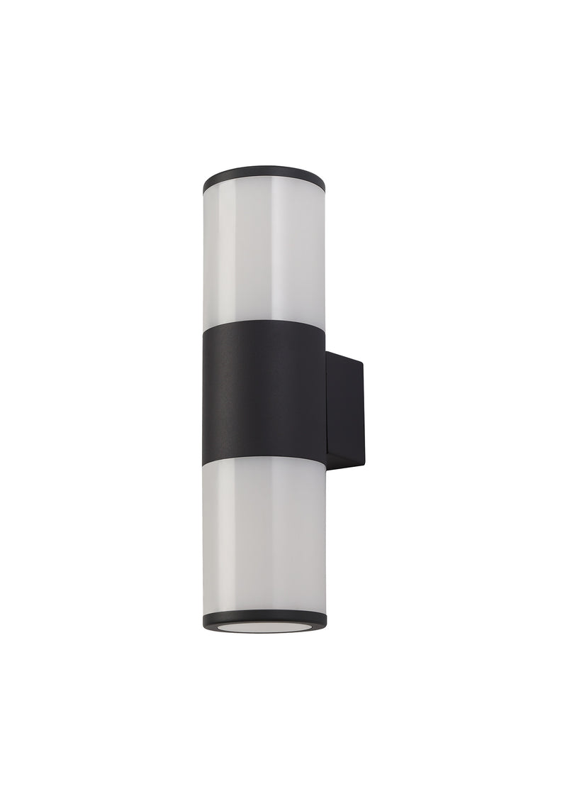 Regal Lighting SL-1686 2 Light Outdoor Wall Light Anthracite With Opal Glass IP54