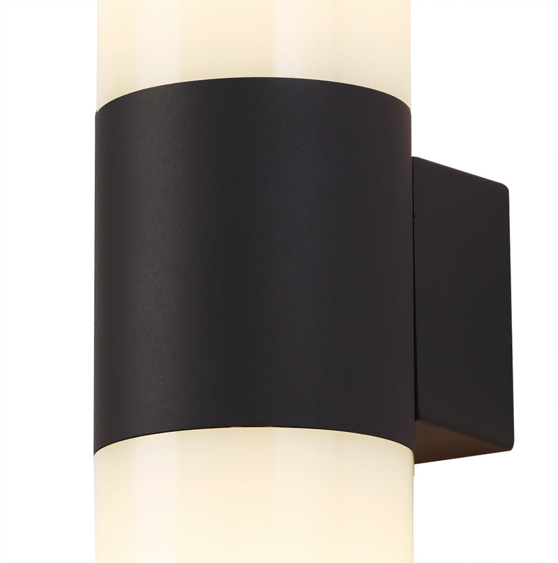 Regal Lighting SL-1686 2 Light Outdoor Wall Light Anthracite With Opal Glass IP54