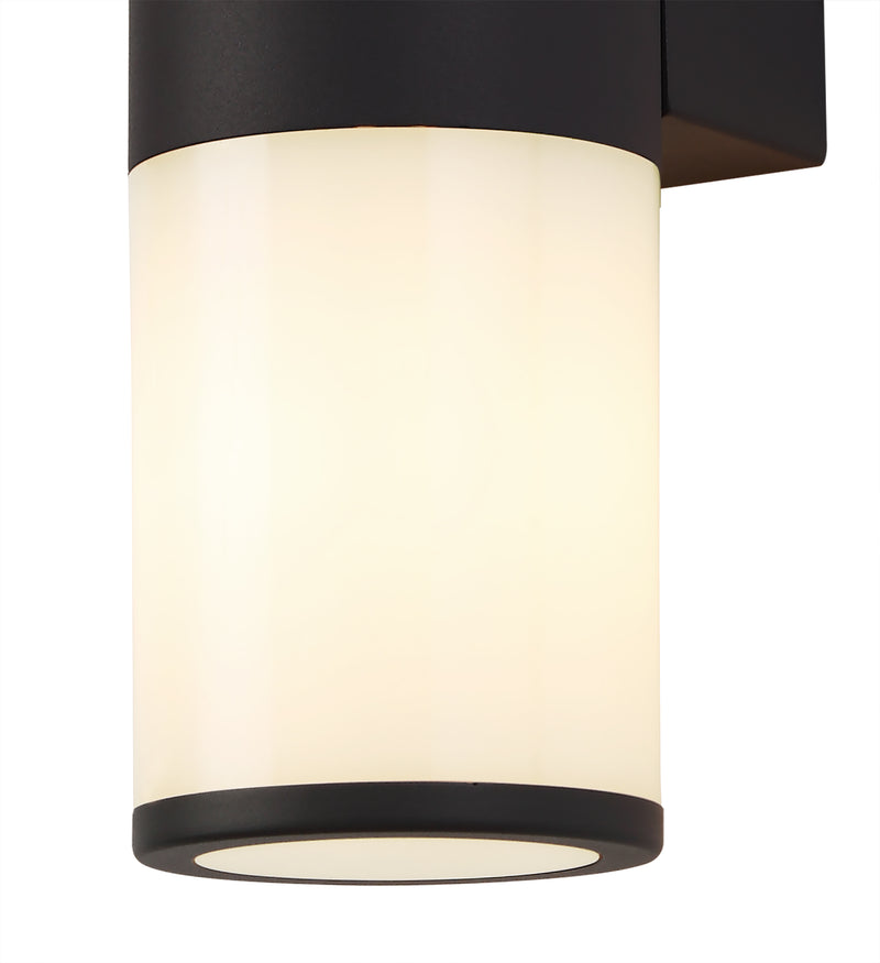 Regal Lighting SL-1686 2 Light Outdoor Wall Light Anthracite With Opal Glass IP54