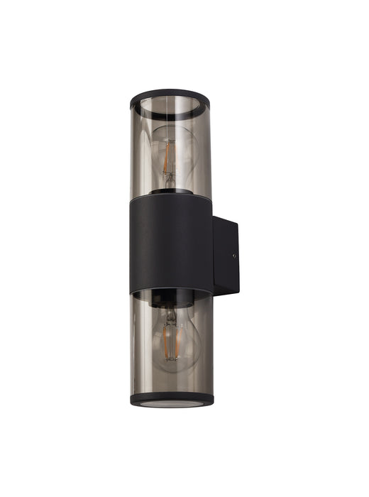Regal Lighting SL-1685 2 Light Outdoor Wall Light Anthracite With Smoked Glass IP54