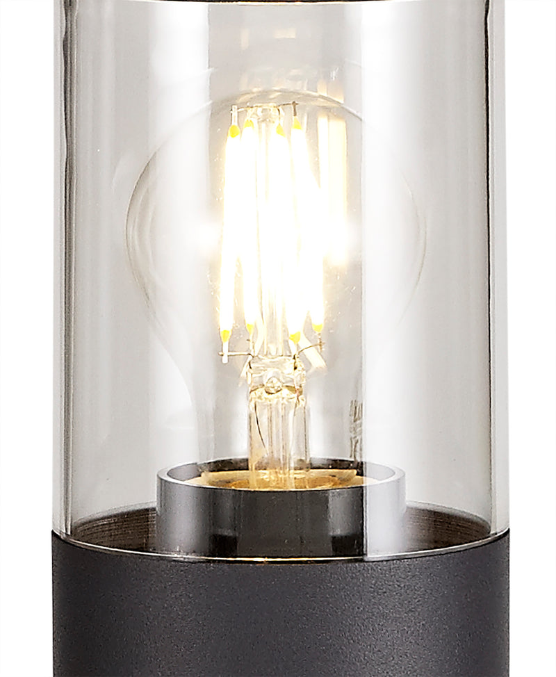 Regal Lighting SL-1684 1 Light Small Outdoor Post Light Anthracite With Clear Glass IP54
